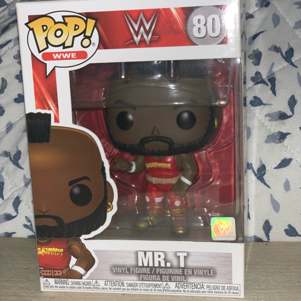 Unopened “Mr.T” Funko Pop collectible doll.